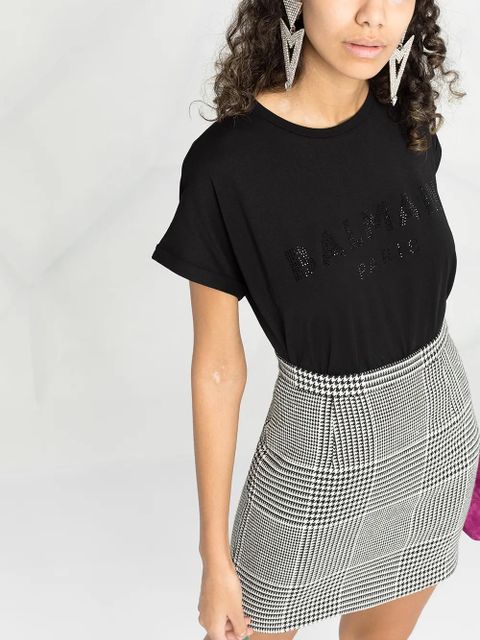 Balmain embellished-logo T-shirt - Black