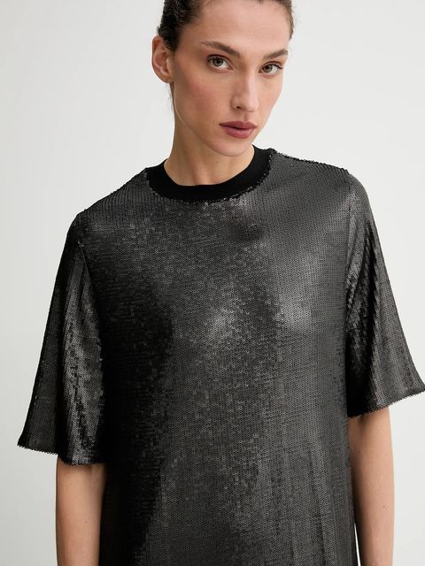 AllSaints sukienka ANNA kolor czarny midi prosta W066DD