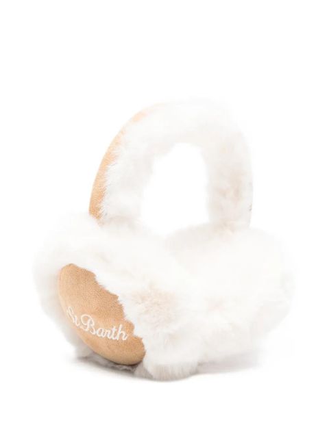 MC2 Saint Barth logo-embroidered earmuffs - Neutrals - zdjęcie produktu nr 1