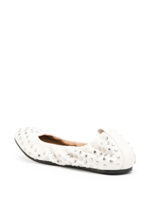 ISABEL MARANT Belna studded ballerina shoes - White