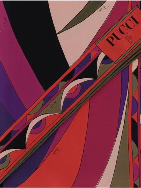 PUCCI Vivara-print silk scarf - Red