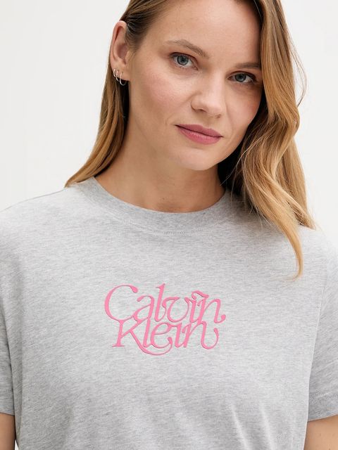 Calvin Klein Jeans t-shirt bawełniany damski kolor szary LV047D210G