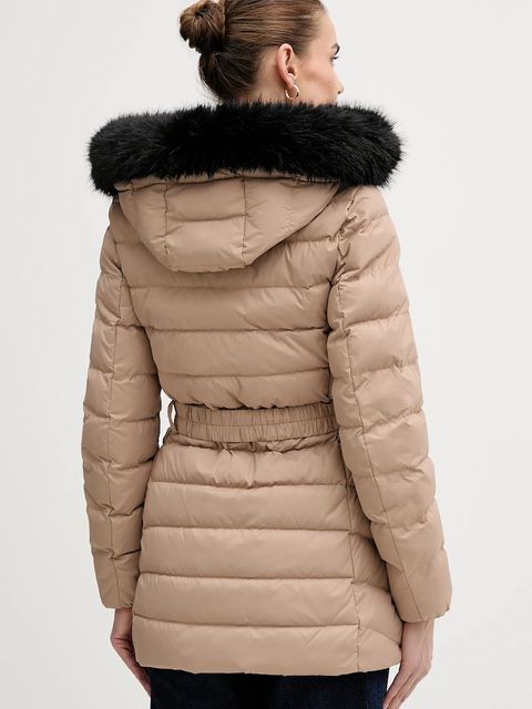 Geox kurtka puchowa CATRIA kolor beżowy zimowa W5626G T3152