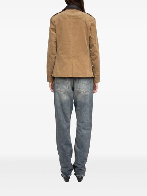 Zadig&Voltaire Veram corduroy embroidered jacket - Brown