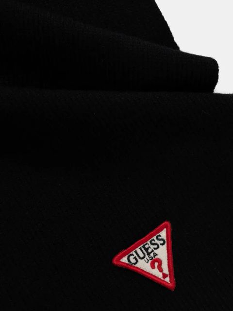 Guess szalik damski kolor czarny gładki AW5235 VIS03