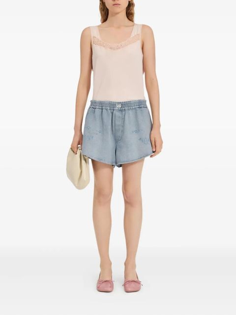 MM6 Maison Margiela elasticated-waist shorts - Blue - zdjęcie produktu nr 2