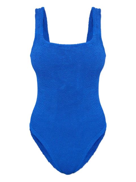 Hunza G square-neck crinkle swimsuit - Blue - zdjęcie produktu nr 1