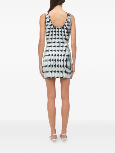 Simkhai Lorien patterned mini dress - Blue