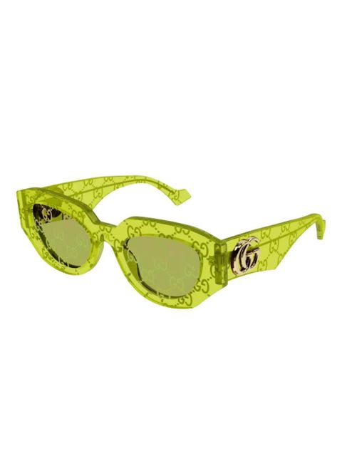Gucci Eyewear Double G sunglasses - Green - zdjęcie produktu nr 2