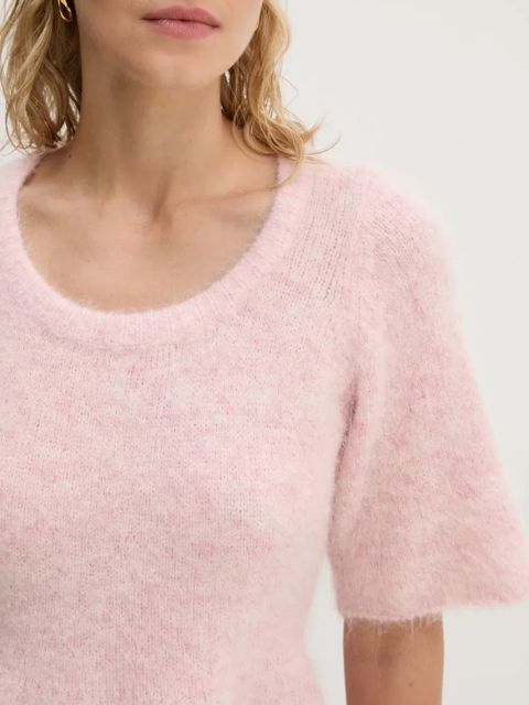 MUNTHE sweter wełniany TAISA damski kolor różowy lekki 243160624373