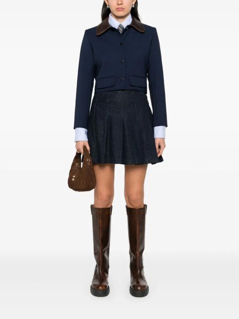 SANDRO contrasting-collar jacket - Blue - zdjęcie produktu nr 2