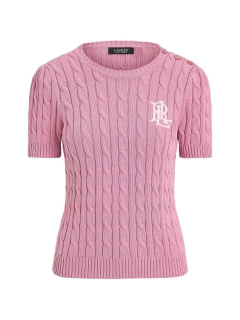 Lauren Ralph Lauren cable-knit T-shirt - Pink - zdjęcie produktu nr 1