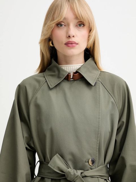 MAX&Co. trencz bawełniany kolor zielony 2526086091200