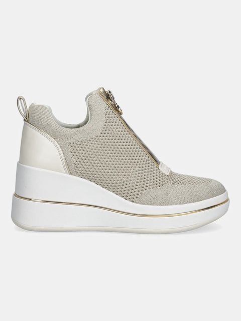 MICHAEL Michael Kors sneakersy Emmy Wedge Zip Slip On damskie kolor beżowy 43R6EMFP4D.740 - zdjęcie produktu nr 2