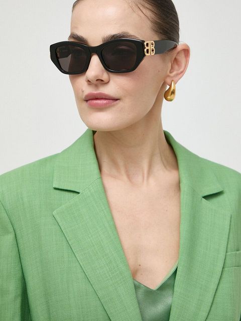 Balenciaga okulary przeciwsłoneczne damskie kolor czarny BB0311SK - zdjęcie produktu nr 1