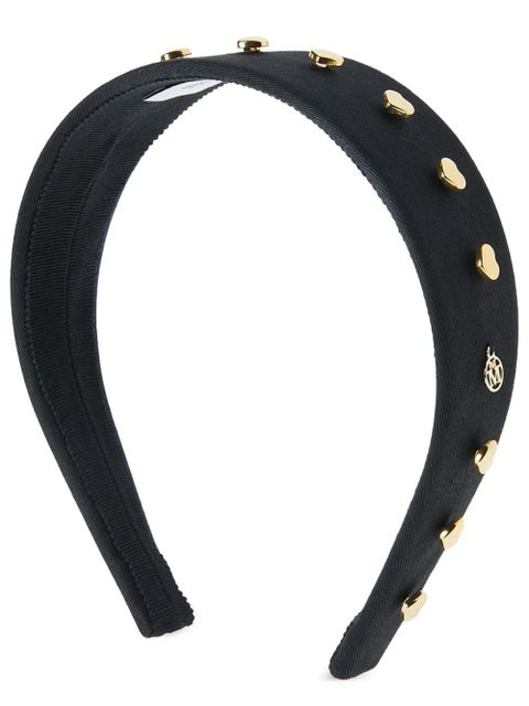 Maison Michel Miwa heart-studded headband - Black - zdjęcie produktu nr 1