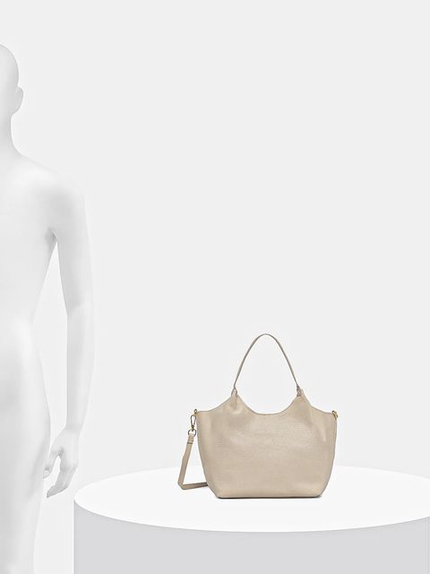 Answear.LAB torebka skórzana kolor beżowy