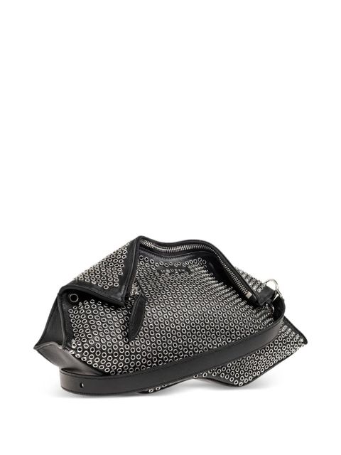 Alexander McQueen Manta studded zip clutch bag - Black