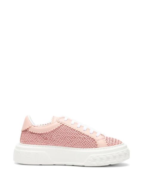 Casadei woven flatform sneakers - Pink - zdjęcie produktu nr 1