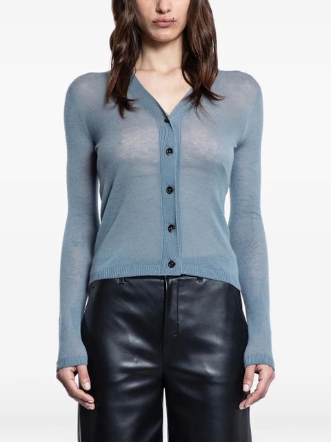 Max Mara Derrick button V-neck cardigan - Blue - zdjęcie produktu nr 1