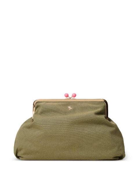 TWINSET Myfo maxi bead-embellished clutch bag - Green - zdjęcie produktu nr 1