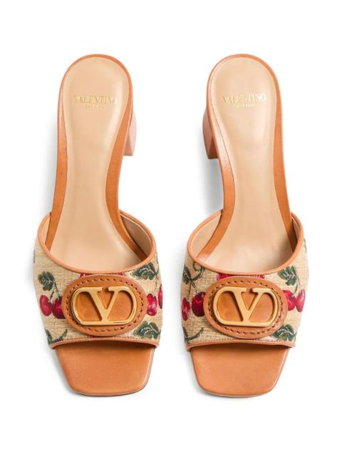Valentino Garavani 60mm VLogo Signature Cherryfic sandals - Neutrals