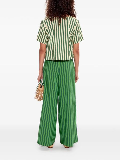 Simon Miller striped V-neck top - Green