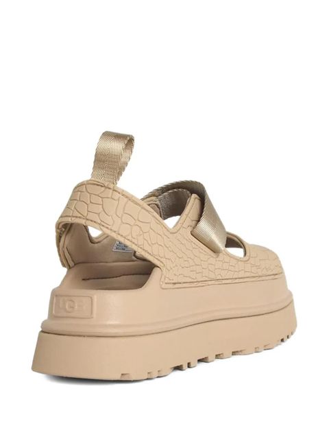 UGG Goldenglow embossed leather sandals - Neutrals