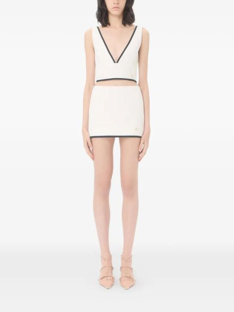 Valentino Garavani Canestrello cotton tweed top - White - zdjęcie produktu nr 2