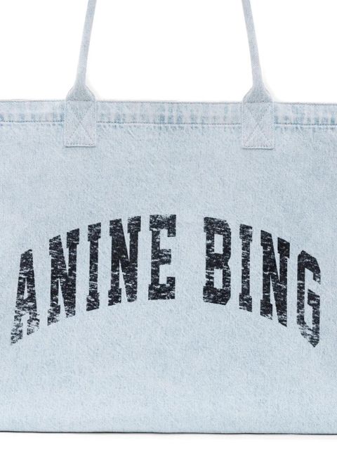 ANINE BING Leo denim tote bag - Blue