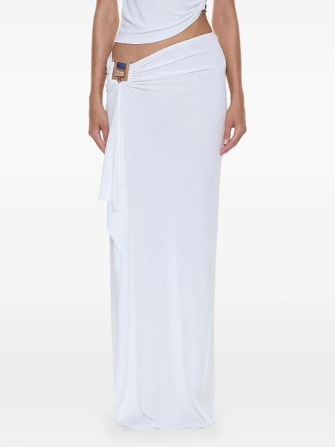 Christopher Esber quartz buckle cascade maxi skirt - White - zdjęcie produktu nr 1