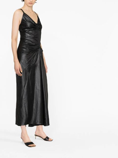Maison Margiela moiré-effect midi dress - Black