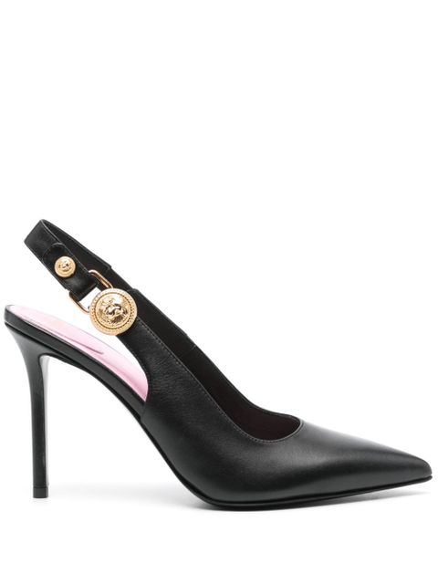 Balmain 100mm leather slingback pumps - Black - zdjęcie produktu nr 1