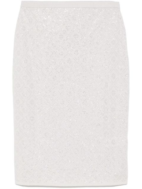 Casablanca crystal-monogram skirt - Grey - zdjęcie produktu nr 1