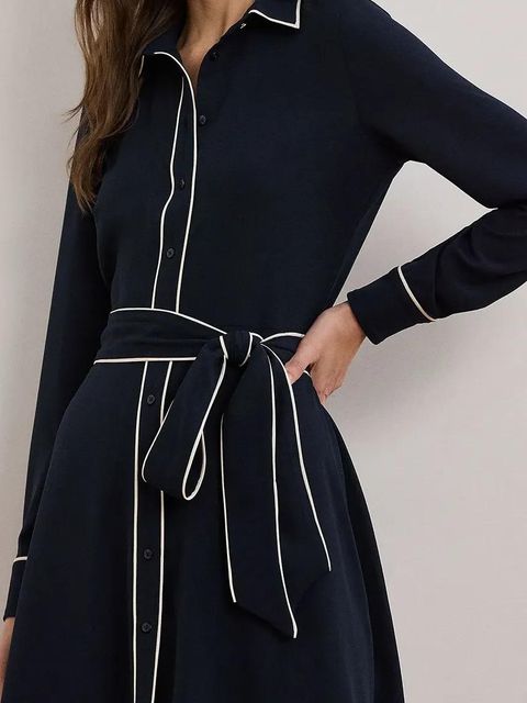 Lauren Ralph Lauren sukienka kolor granatowy mini rozkloszowana 250957412