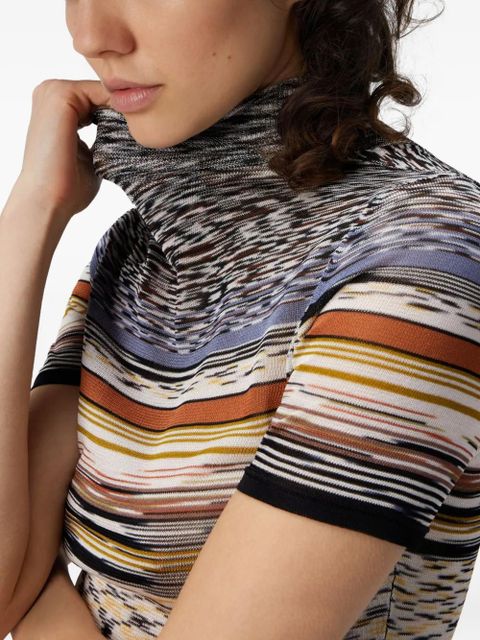 Missoni stripe-pattern turtleneck top - Black