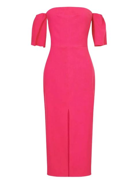 ISABEL MARANT Stony puff-sleeve midi dress - Pink