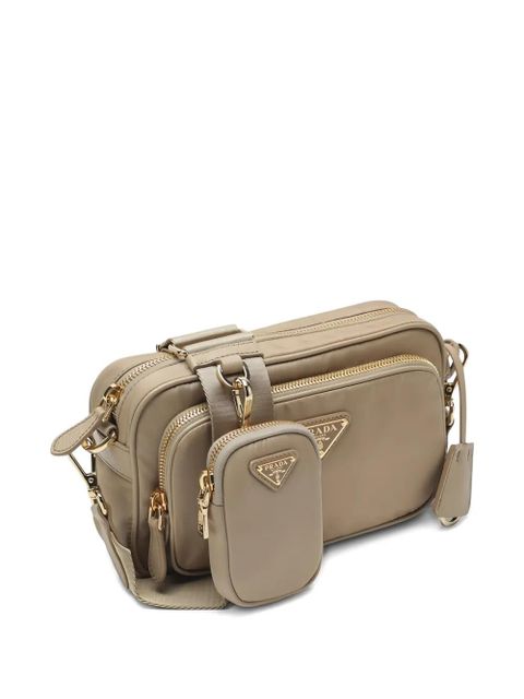 Prada triangle-logo cross-body bag - Neutrals