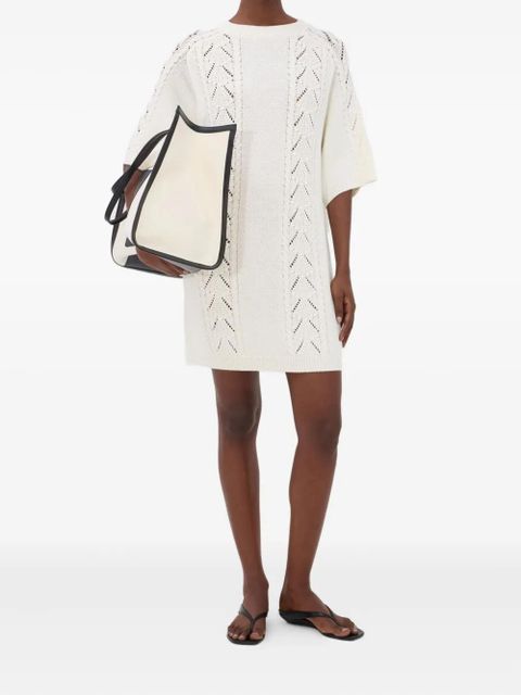 LouLou de Saison Arman cable-knit mini dress - White - zdjęcie produktu nr 2