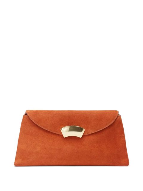3.1 Phillip Lim curved-flap suede clutch - Orange - zdjęcie produktu nr 1