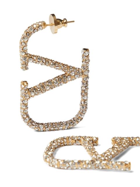 Valentino Garavani VLogo Signature crystal-embellished earrings - Gold