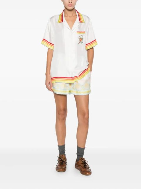 Casablanca diamond-pattern shorts - Black - zdjęcie produktu nr 2