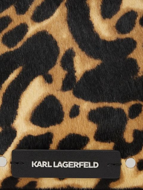 Karl Lagerfeld torebka skórzana kolor brązowy A4W30123 - zdjęcie produktu nr 2