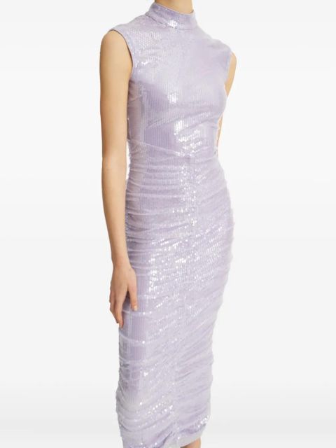 ROTATE BIRGER CHRISTENSEN sequin high-neck midi dress - Purple