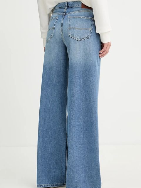 Pepe Jeans jeansy WIDE LEG JEANS MW VINTAGE damskie kolor niebieski PL205015 - zdjęcie produktu nr 2