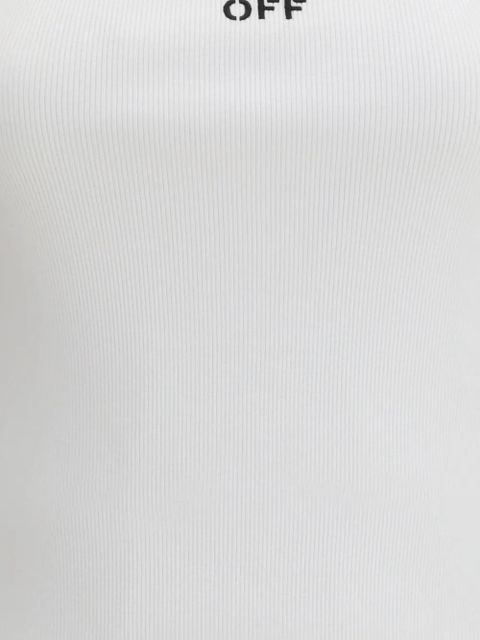 Off-White logo-embroidered top