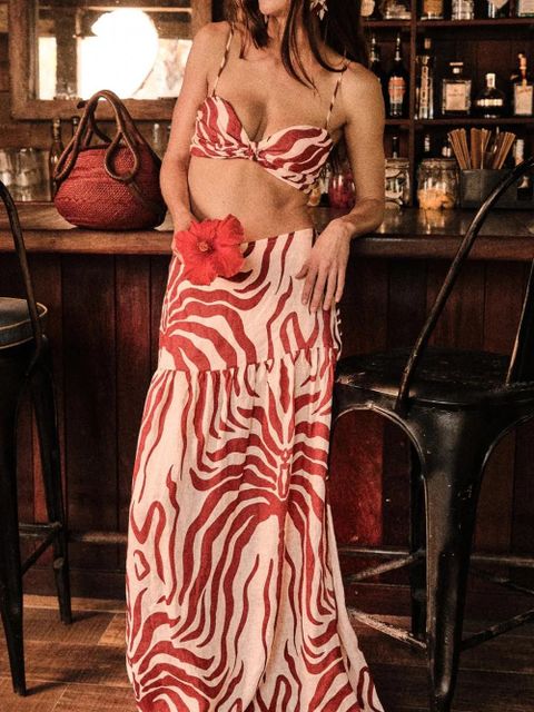 Johanna Ortiz Bohemia tiered skirt - Neutrals