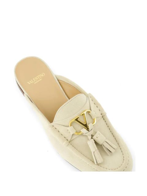 Valentino Garavani tassel logo mules - Neutrals