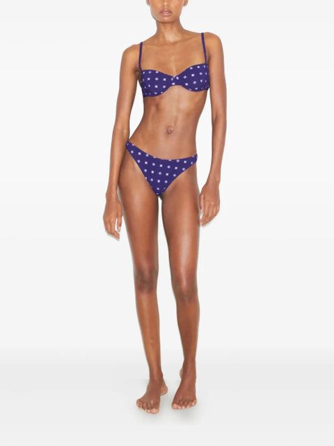 Tory Burch geometric-pattern bikini top - Blue