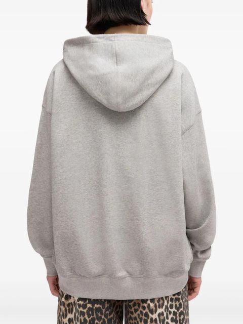 GANNI graphic-print hoodie - Grey